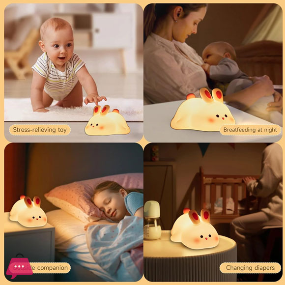 Adorable Bunny Night Light – Soft, Safe & Soothing Glow