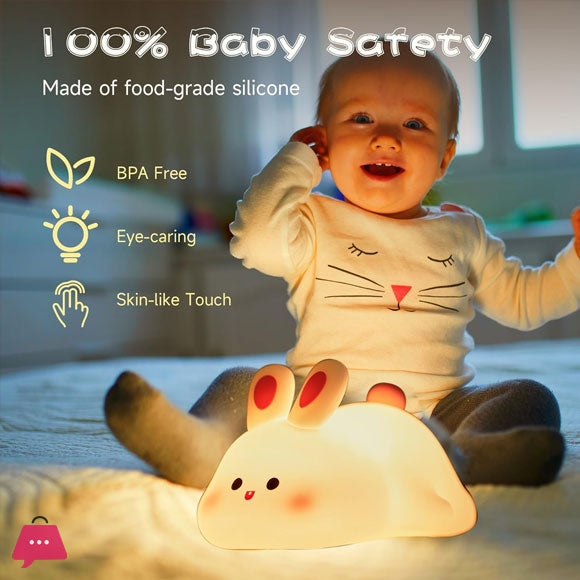 Adorable Bunny Night Light – Soft, Safe & Soothing Glow